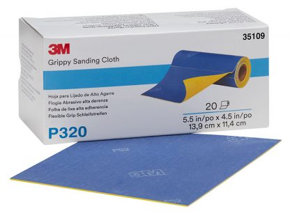 3M35109 Grippy Sanding Cloth P320 140mm x 114mm 1/Roll