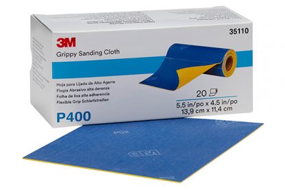 3M35110 Grippy Sanding Cloth P400 140mm x 114mm 1/Roll
